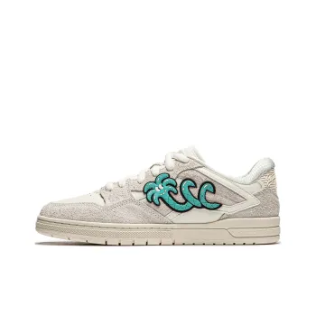 LiNing Skateboard Collection Wave PROS Cushioning Wear Resistant Low Top Skateboard Shoes Men's Ecru