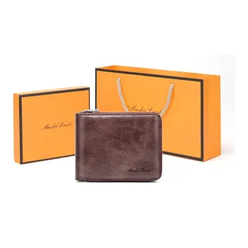 MashaLanti Synthetic Leather Coin Purse Card Holder Wallet Regular Men's Coffee