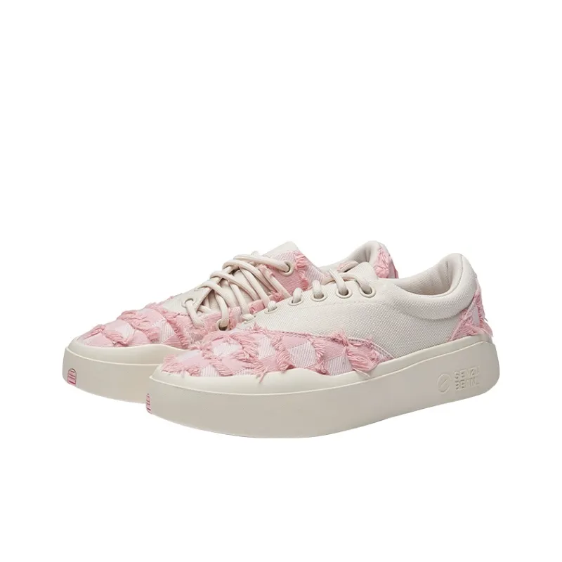 Senzubean SZB Coverage Warm Slip-Resistant Cushioning Wear-Resistant Low-Top Skateboard Shoes Unisex Pink-3