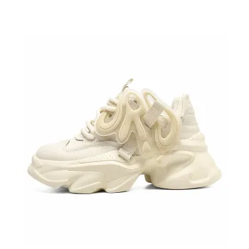 ORD Phantom Phantom Collection Anti-Slip Wear-Resistant Low-Top Chunky Sneakers Unisex Ecru 6cm
