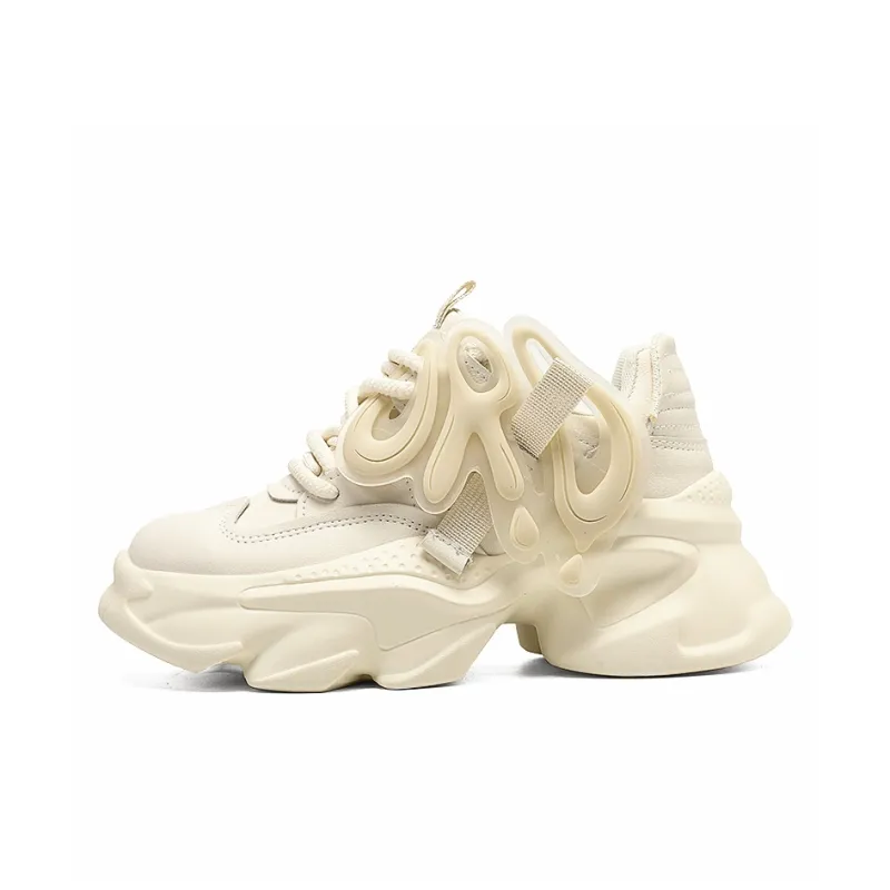 ORD Phantom Phantom Collection Anti-Slip Wear-Resistant Low-Top Chunky Sneakers Unisex Ecru 6cm-0