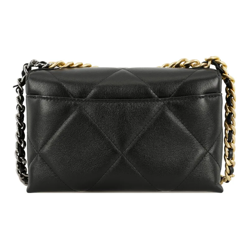 CHANEL 19Bag Lambskin Shoulder Bag, Crossbody Bag Women's Black-2