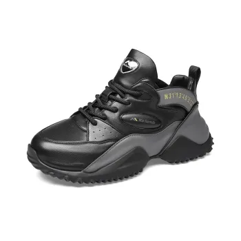 KOLUMB Low Top Chunky Sneakers Men's Black Gray