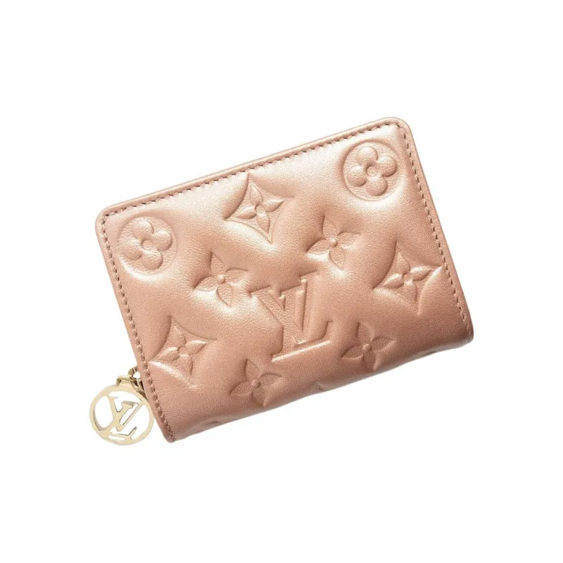 LOUIS VUITTON Sheepskin Wallet Regular Women's Rose Gold-1