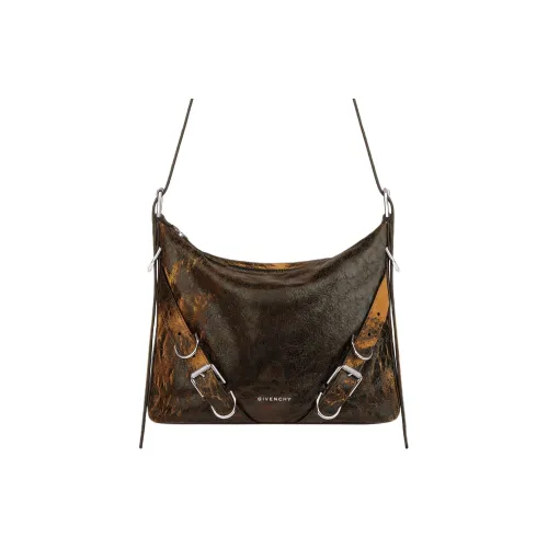 Givenchy Voyou Sheepskin Shoulder Bag, Crossbody Bag Men's Black & Mud Brown