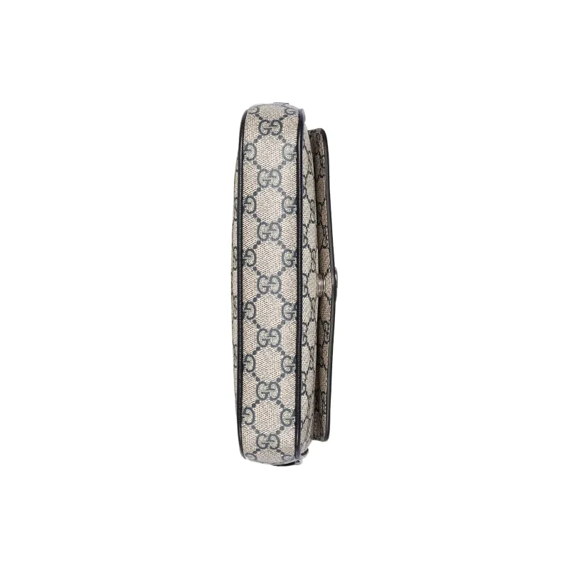 GUCCI Ophidia Canvas With Leather Trim Canvas Bag Shoulder Bag Crossbody Bag Mini Women's Beige & Blue-7
