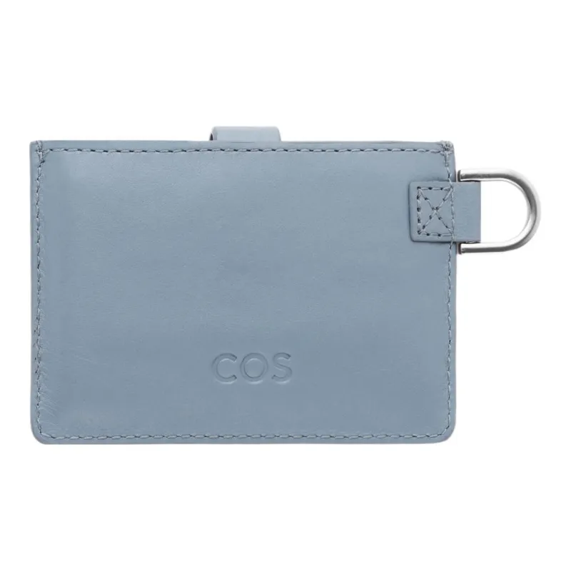 COS Soft Cow Leather Shoulder Bag Crossbody Bag With Card Clip Regular Unisex Light Blue-0
