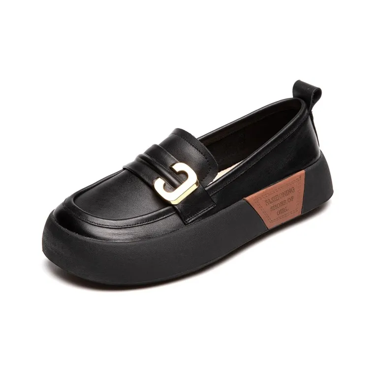 Lady's House Loafers Women's Low Top Black, Brown-1