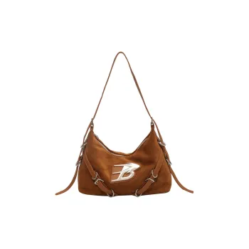 NOMK Suede Crossbody Bag, Shoulder Bag Women's Brown/Black/Red/Coffee
