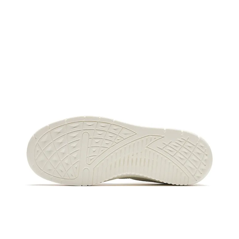 Anta Muffins Cushioning Wear Resistant Low Top Skateboard Shoes Women's White Brown-4