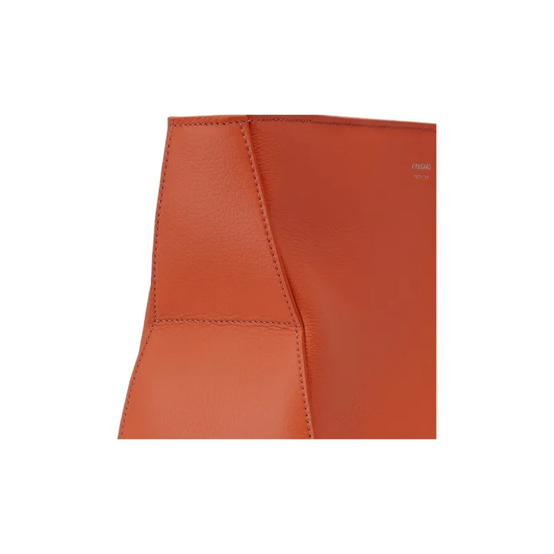 FERRAGAMO Calfskin Clutch Regular Men's Red Terracotta-4