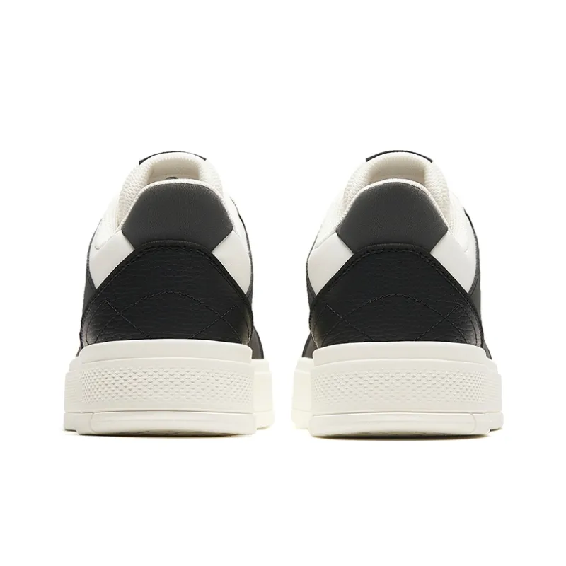 Anta Slip Resistant Cushioning Wear Resistant Lightweight Low Top Skateboard Shoes Men's White Black-3