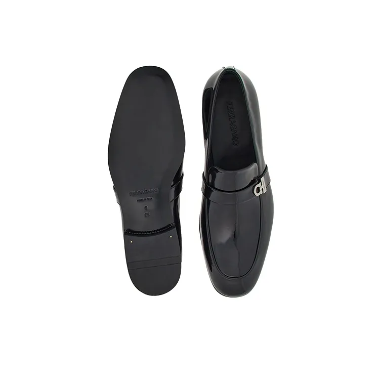 FERRAGAMO Gancini Patent-leather Loafers-4