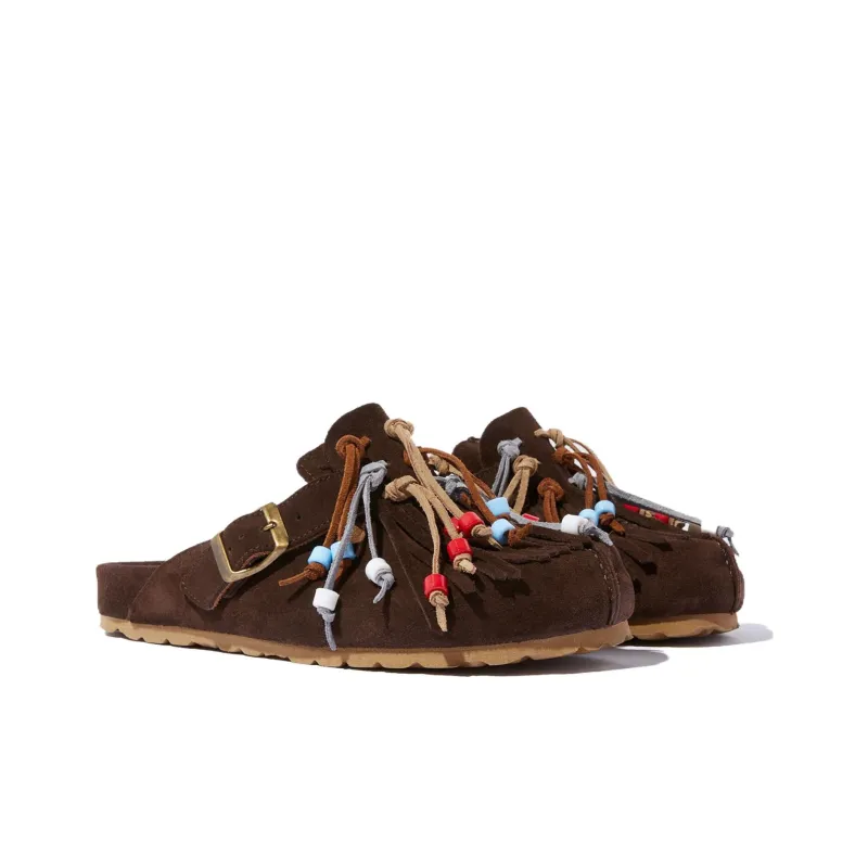 SCAROSSO Gea Tasselled Suede Slippers Women's-2