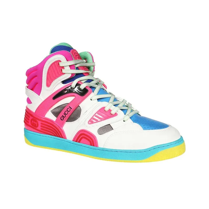GUCCI Basket High 'White Pink Blue'-2