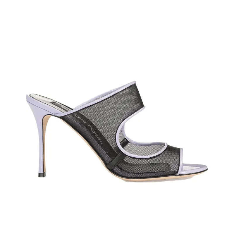 SERGIO ROSSI Mesh Detail Open-toe Pumps-1