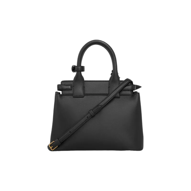CELINE Soft Cow Leather Shoulder Bag Crossbody Bag Handbag Regular Women's Black-2