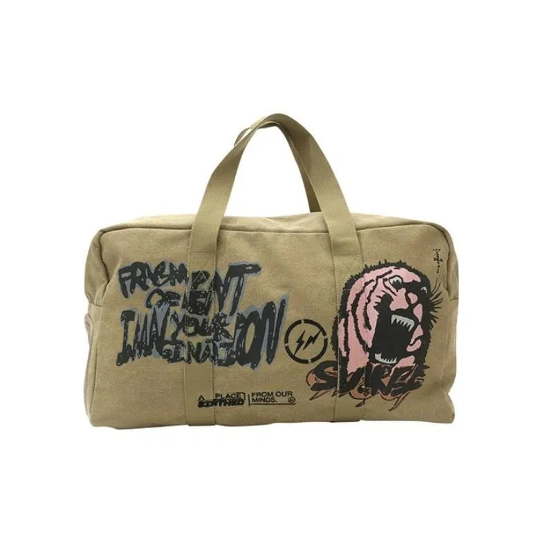 Travis Scott Canvas Bag Handbags Regular Men's Olive-1