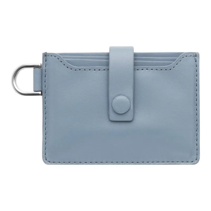 COS Soft Cow Leather Shoulder Bag Crossbody Bag With Card Clip Regular Unisex Light Blue-1
