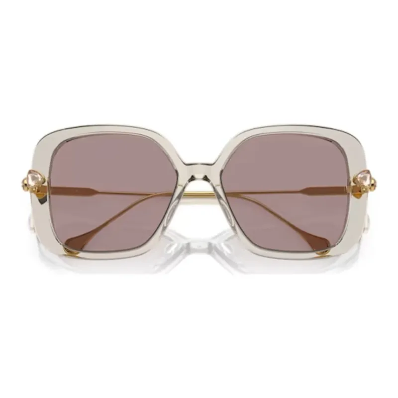 Swarovski Acetate Crystal Irregular Shape Sunglasses Women's Gray-2
