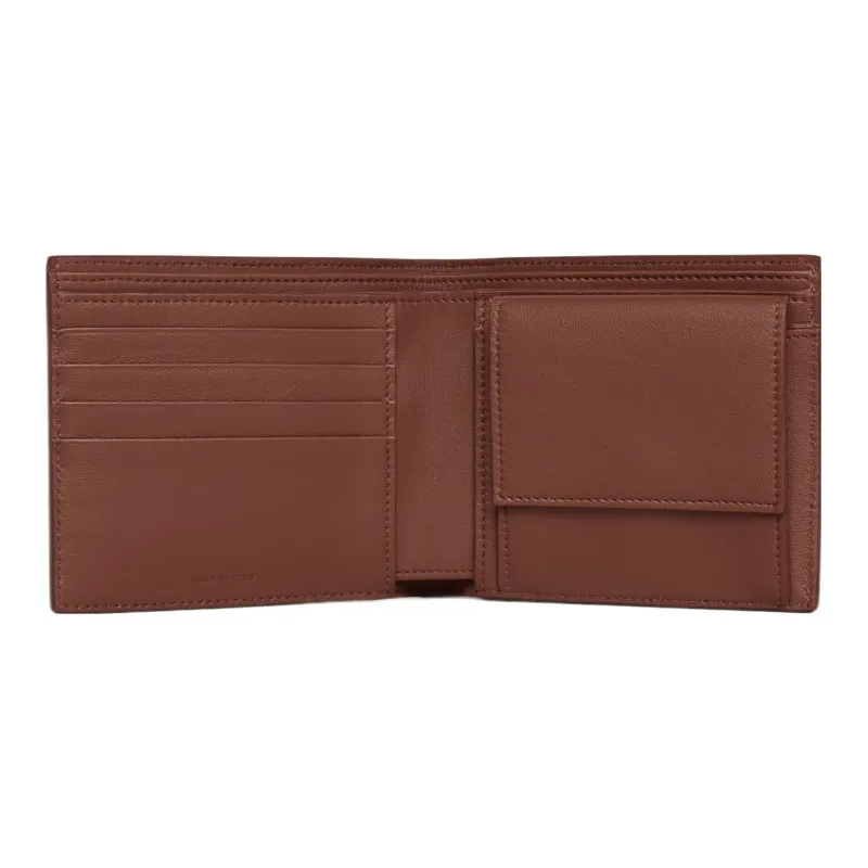 CELINE Calfskin Wallet Regular Men's Brown-3