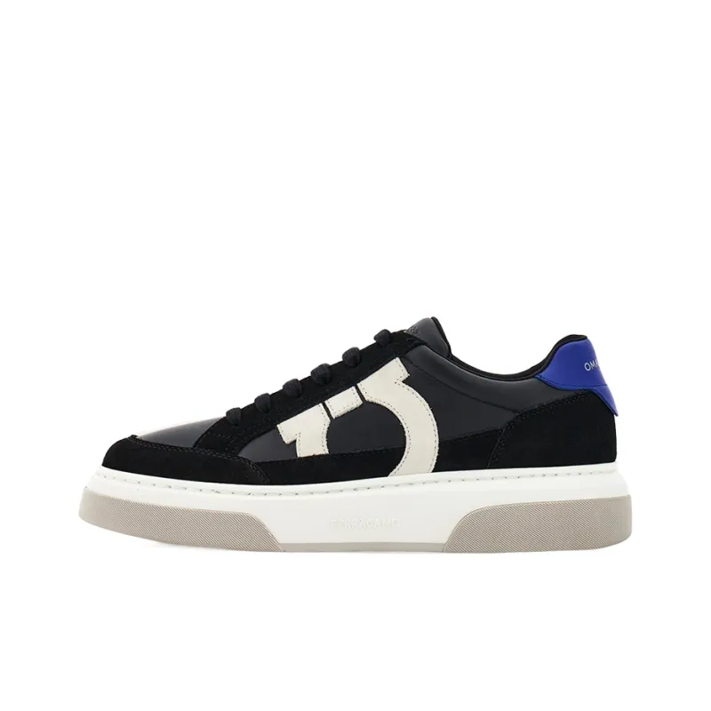 FERRAGAMO Gancini Panelled Leather Sneakers-0
