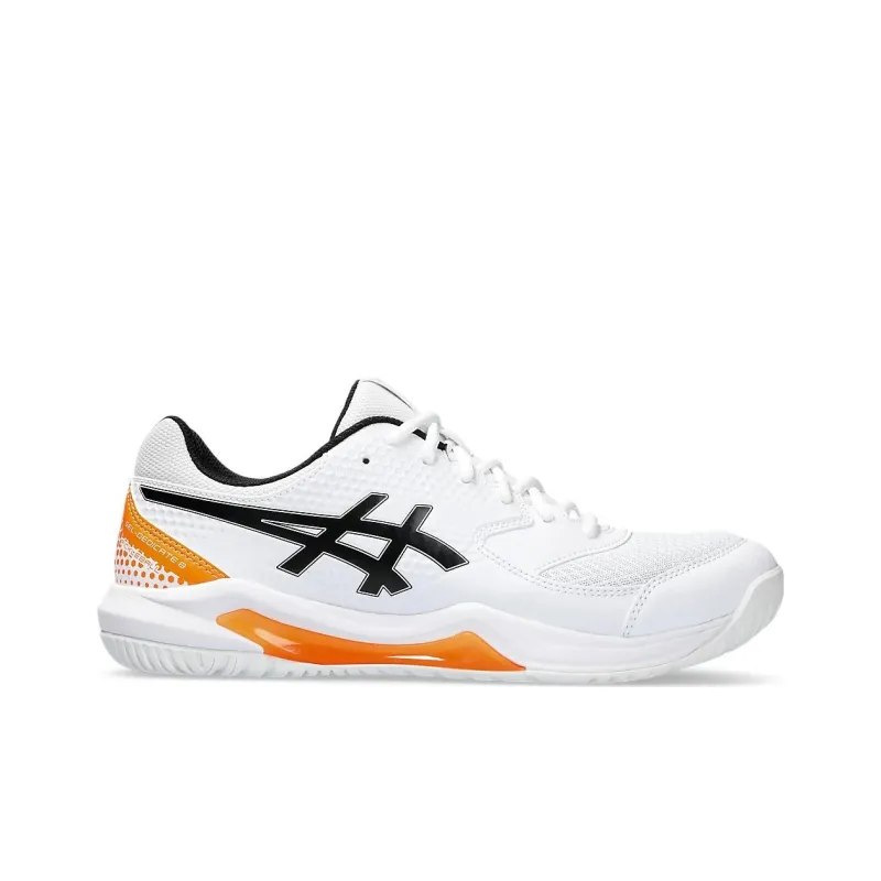 Asics Gel Dedicate 8 Cushioning, Wear Resistant Low Top Tennis Shoes Men's White Orange-1