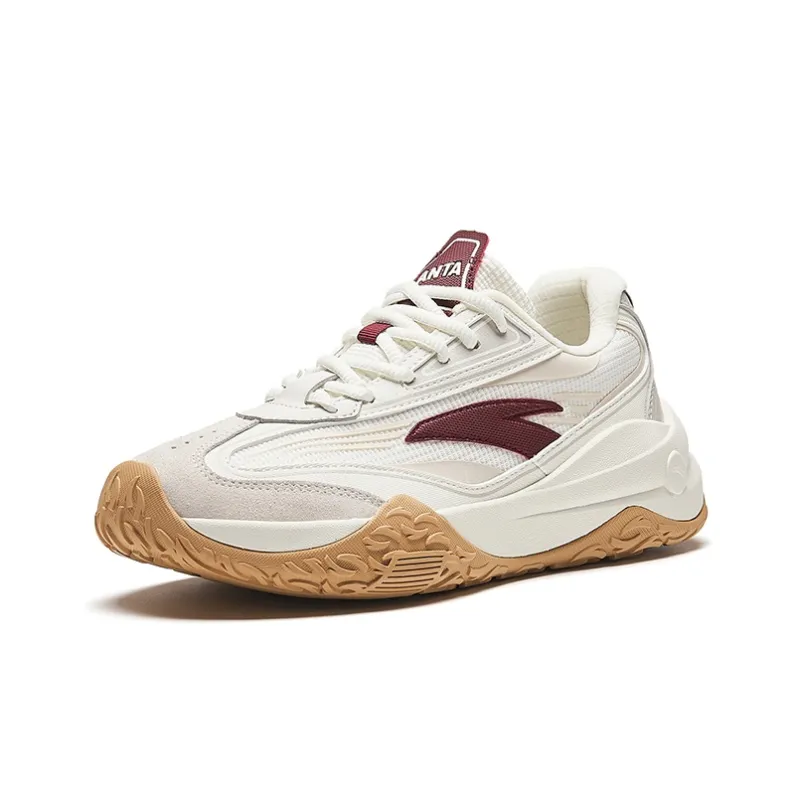 Anta Low Top Casual Shoes Women's White Red-1