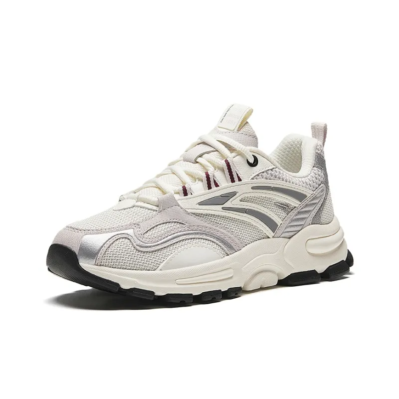 Anta Millennial Cushioning Wear Resistant Low Top Casual Shoes Women's White Gray-1