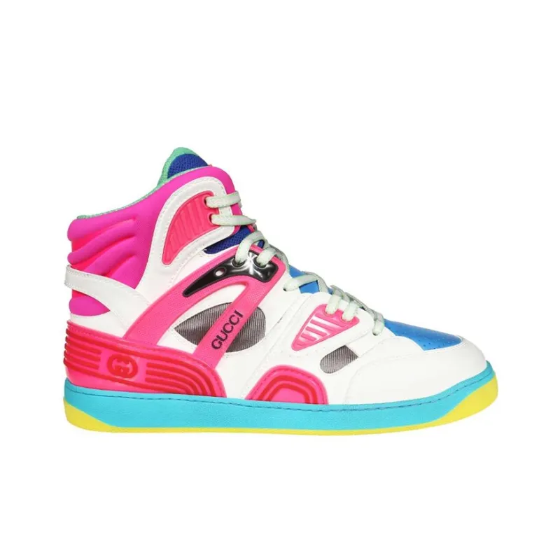 GUCCI Basket High 'White Pink Blue'-1