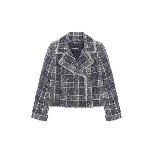 CHANEL Jackets Women's Gray