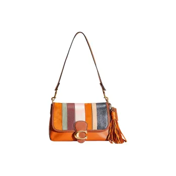 COACH Tabby Leather Handbag Shoulder Bag Women's Brass Multicolor Pinyuan Valley