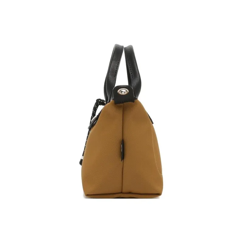 LONGCHAMP Canvas With Leather Canvas Bag Dumpling Bag One Shoulder Handbag Extra Small Women's Tobacco-2