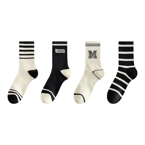 MIIOW Mid-Calf Socks Women's 4 Pack