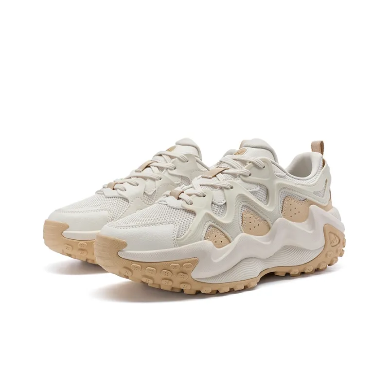 XTEP Low Top Chunky Sneakers Women's Paper Brown-3