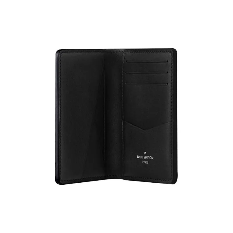 LOUIS VUITTON Leather Wallet Regular Men's Dark Blue & White-3