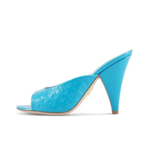LOUIS VUITTON Slide Slippers Women's Blue