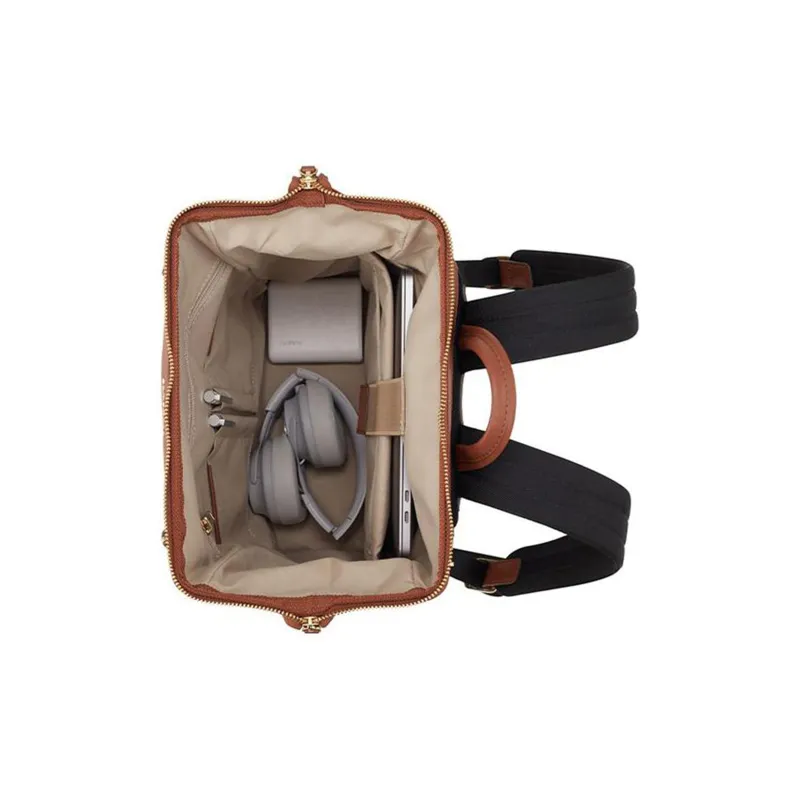 SAMSONITE Fabric, Cow Leather, Synthetic Leather Backpack Regular Women's Rich Rusty-5