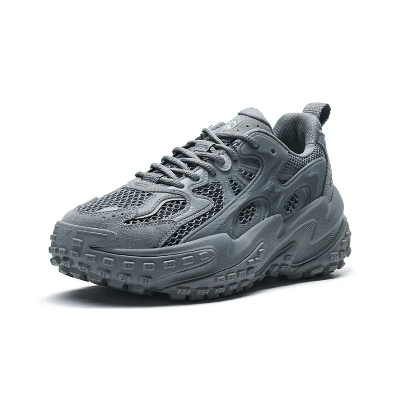 XTEP Shanhai Collection Low-Top Chunky Sneakers Men's Gray-1