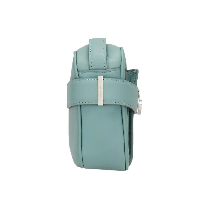 FERRAGAMO Calfskin Camera Bag Shoulder Bag Crossbody Bag Small Size Men's Light Blue-1