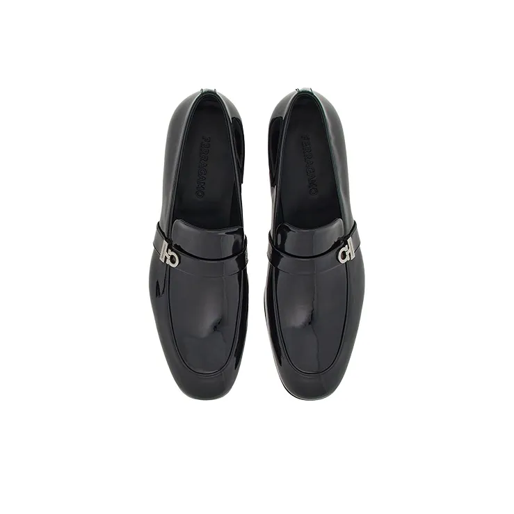 FERRAGAMO Gancini Patent-leather Loafers-3