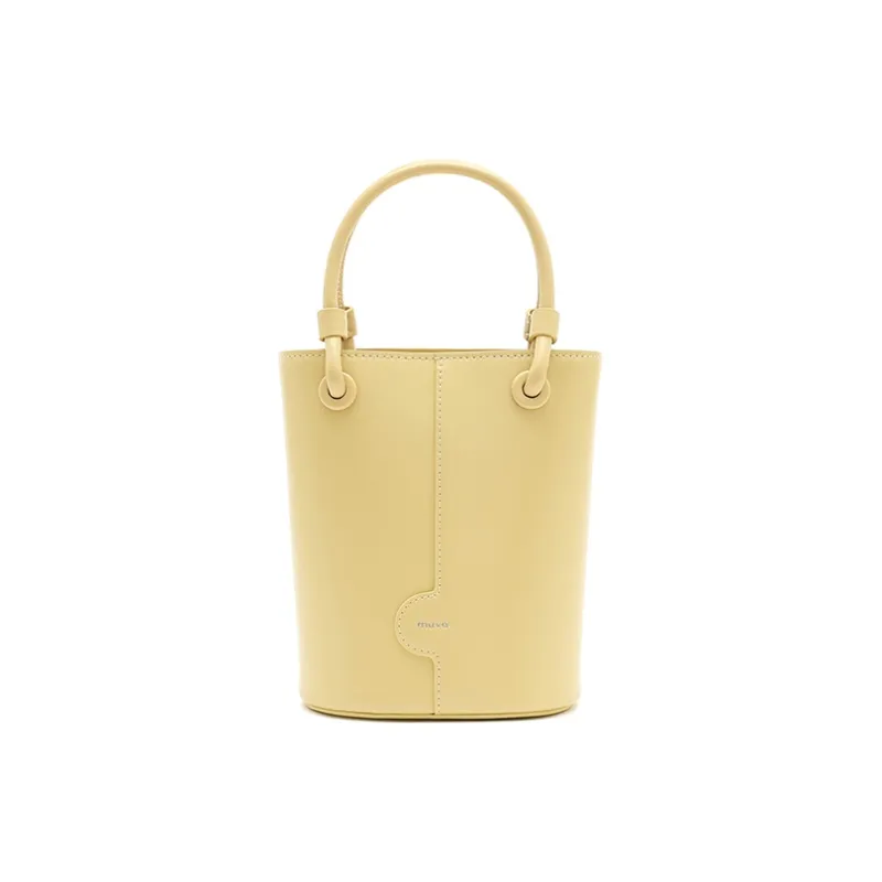 MUVA Cow Leather One Shoulder Handbag Trumpets Women's Milkshake White/Cream Yellow/Twilight Black/Party Red-2