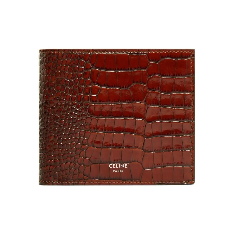 CELINE Calfskin Wallet Regular Men's Brown-0