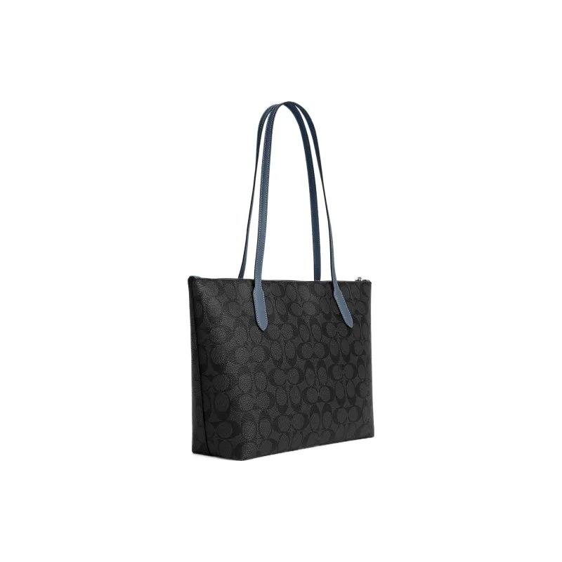 COACH Zip Top Tote Handbags-1