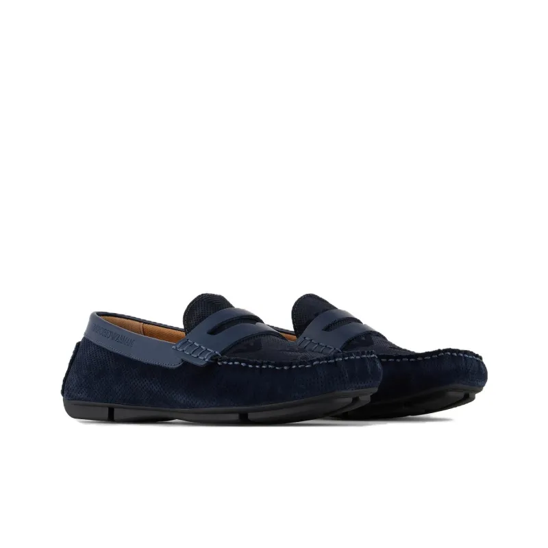 EMPORIO ARMANI Driver Tobacco Loafers-2
