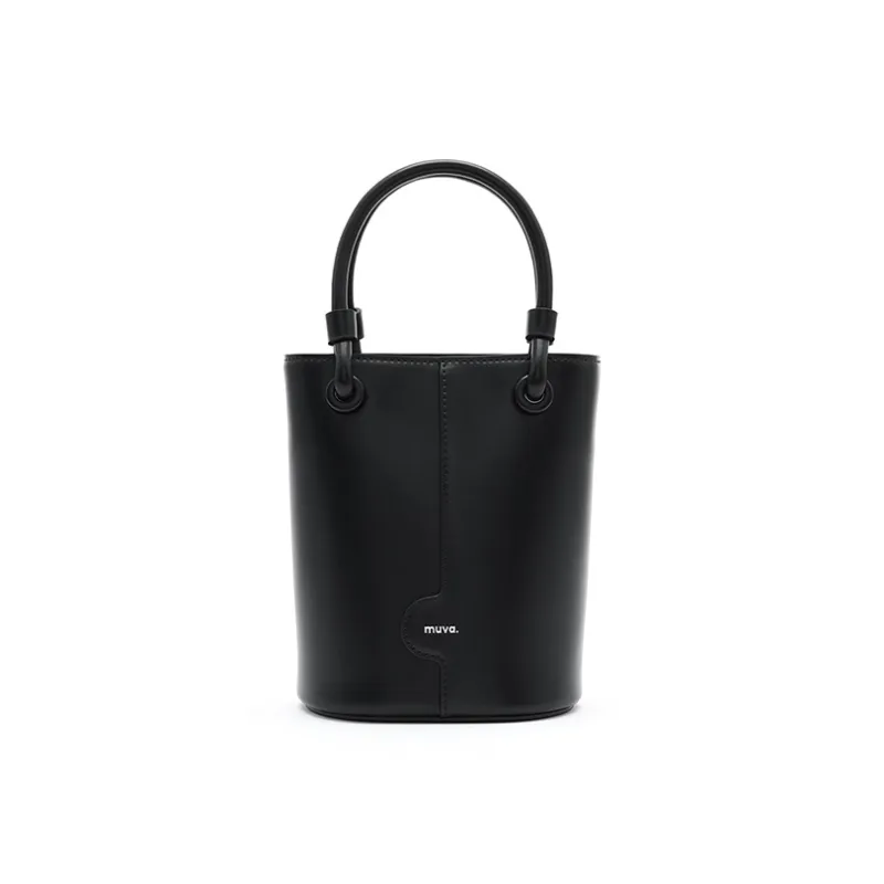 MUVA Cow Leather One Shoulder Handbag Trumpets Women's Milkshake White/Cream Yellow/Twilight Black/Party Red-3