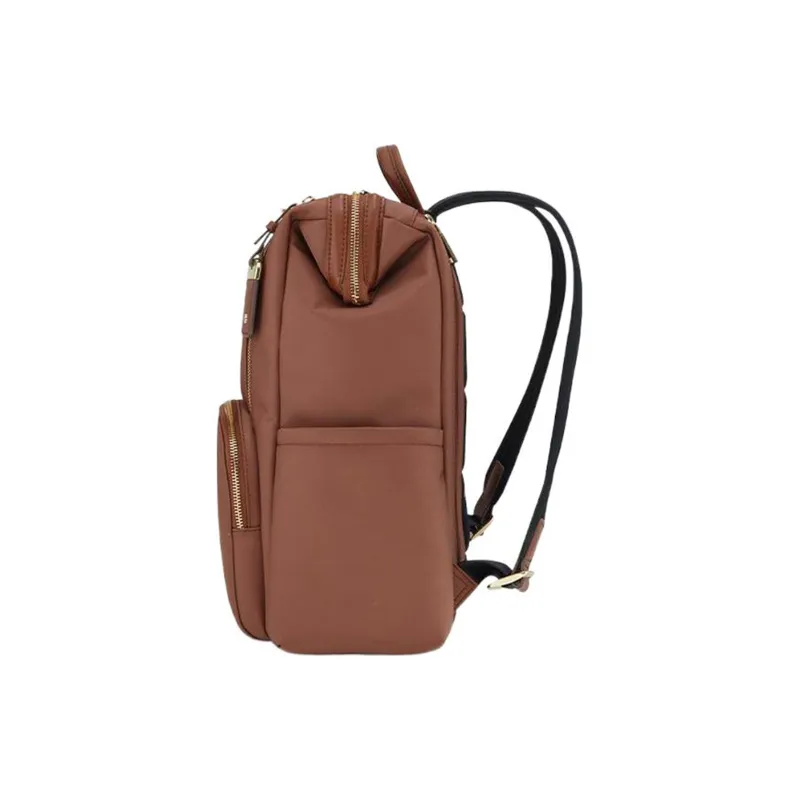 SAMSONITE Fabric, Cow Leather, Synthetic Leather Backpack Regular Women's Rich Rusty-3