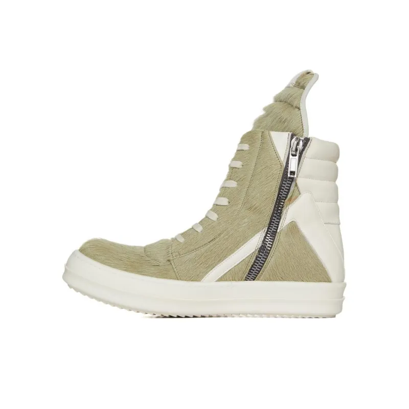 RICK OWENS/RO High Top Skateboard Shoes Men's Dirty Yogurt Color-0