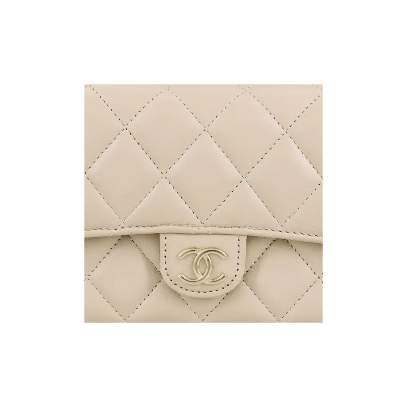 CHANEL Clutch/Phone Holder With Chain Beige-4
