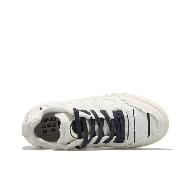 Palladium Low Top Skateboard Shoes Men's White Oyster Black-3